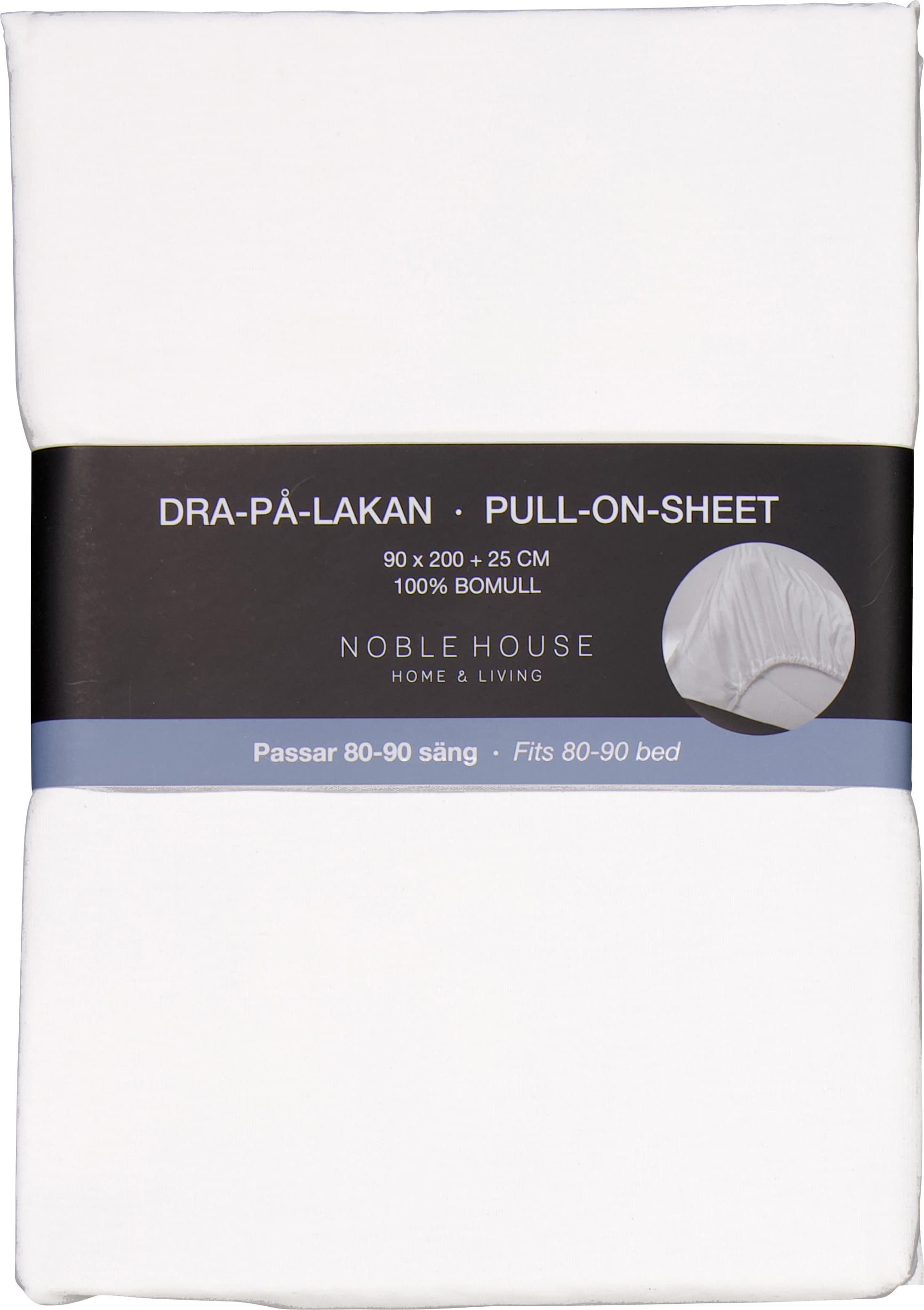 Dra-på-lakan Vit