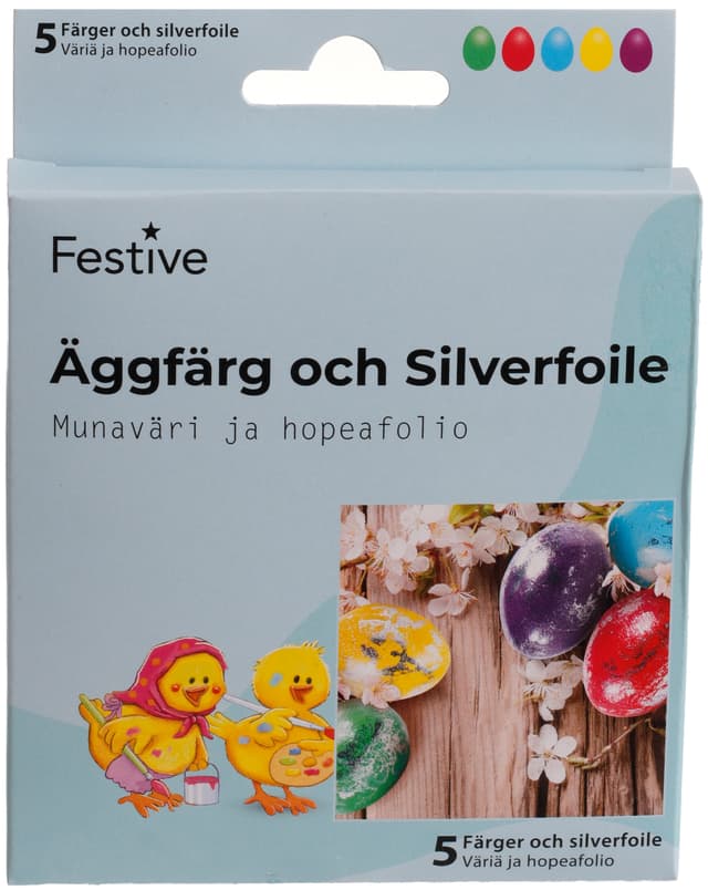 Äggfärg och silverfolie
