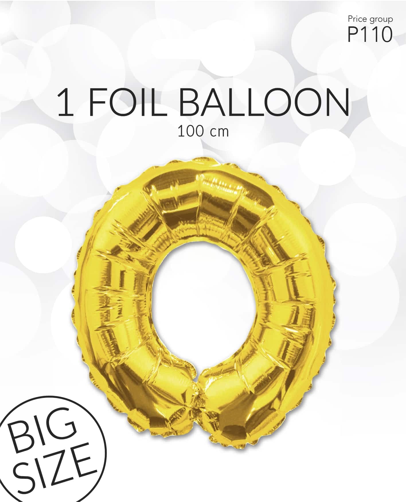 Folieballong Guld 0