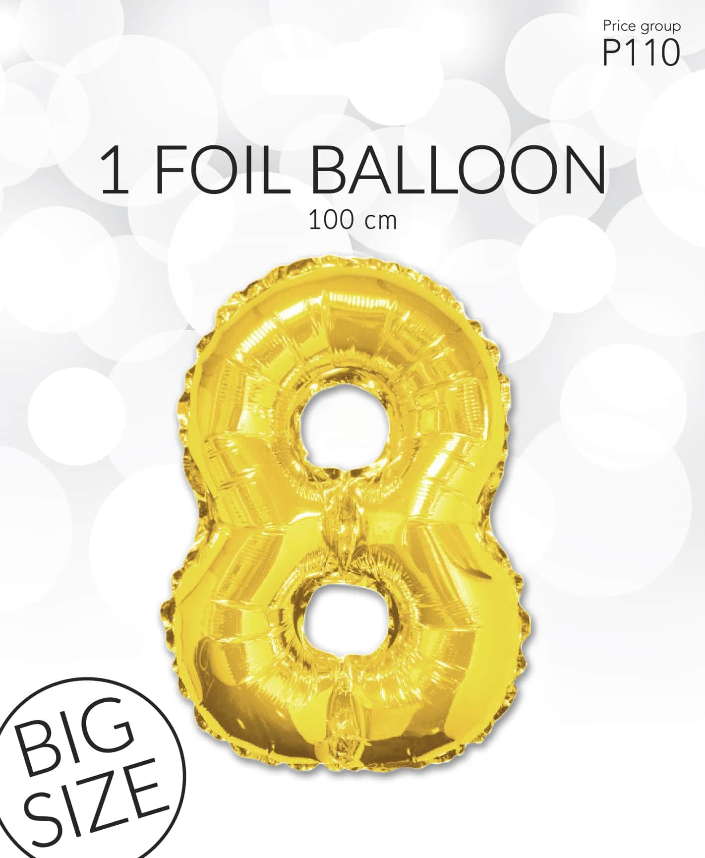 Folieballong Guld 8