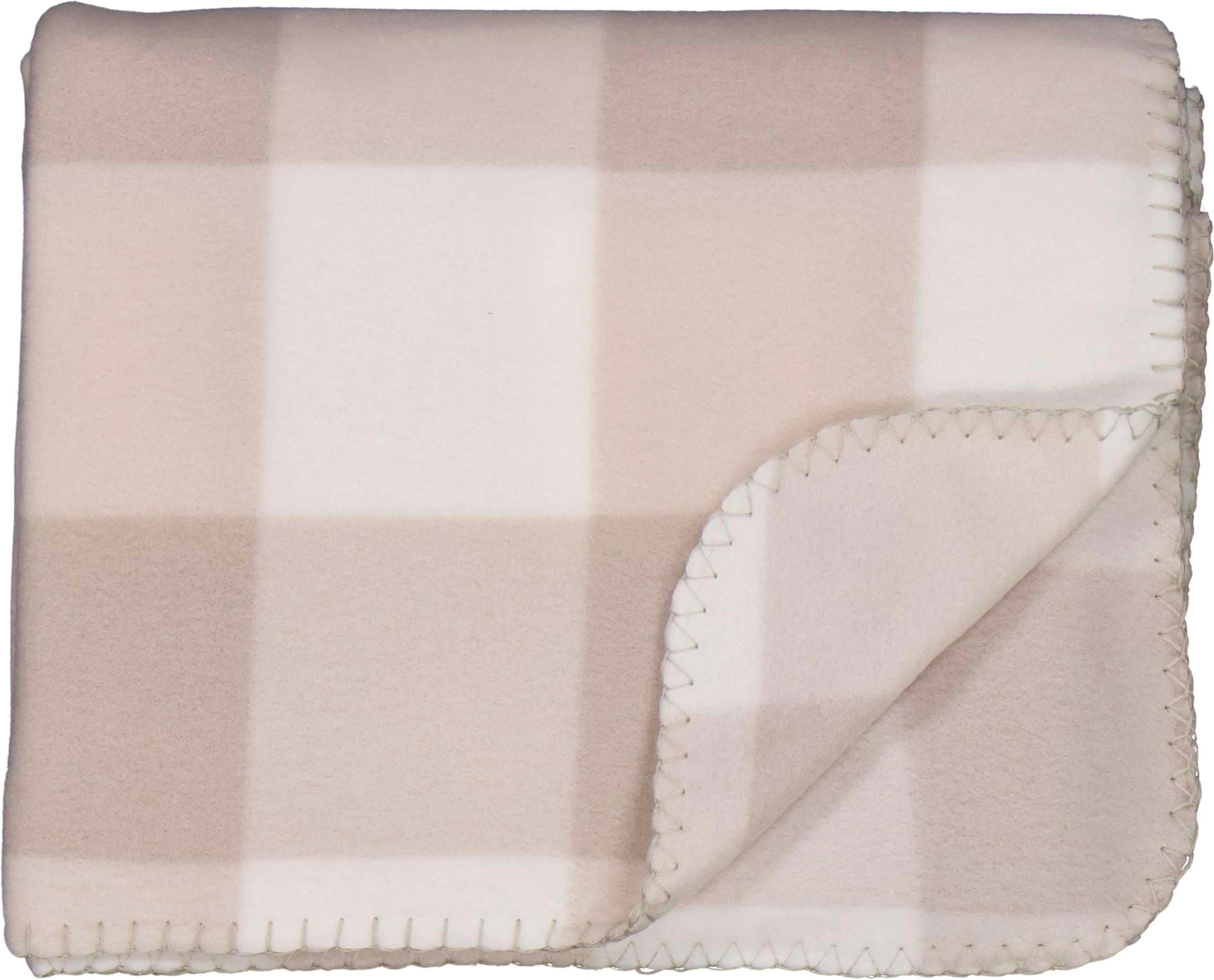 Fleecepläd Polar Grå/Vitrutig