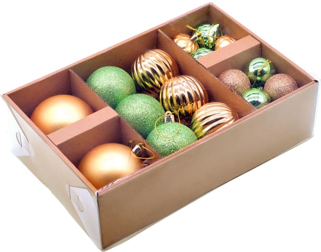 Julkulor grön & beige