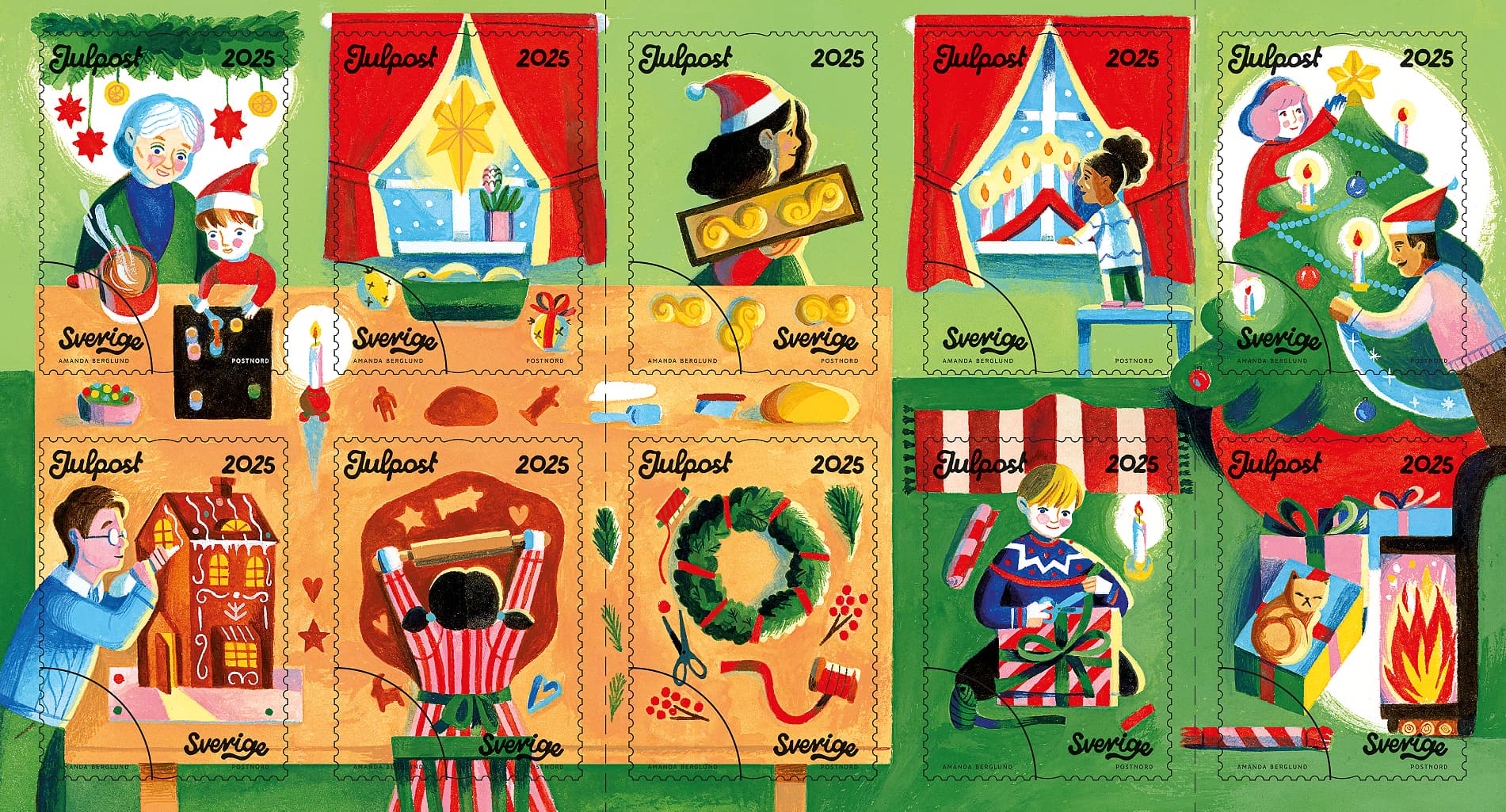 Frimärken Jul