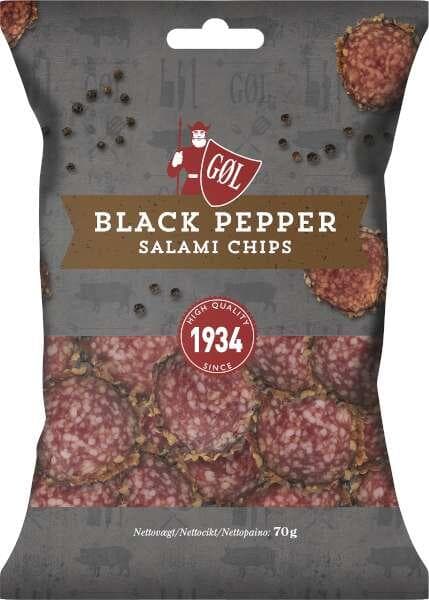 Salami chips black peppar