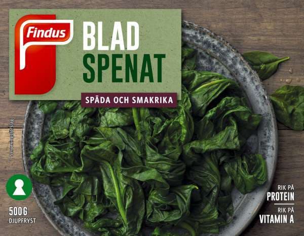 Bladspenat, Fryst