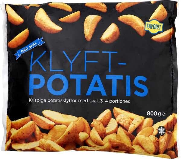 Klyftpotatis Med Skal, Fryst
