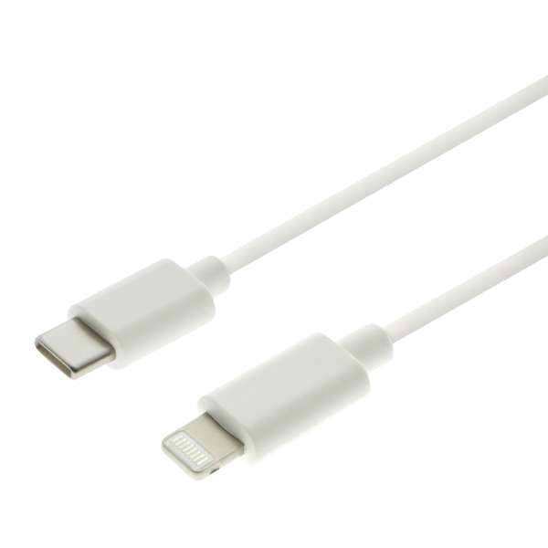 USB-C Lightning Datakabel Vit 1m