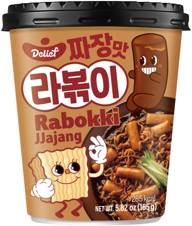 Rabokki Jjajang Nudlar i Kopp