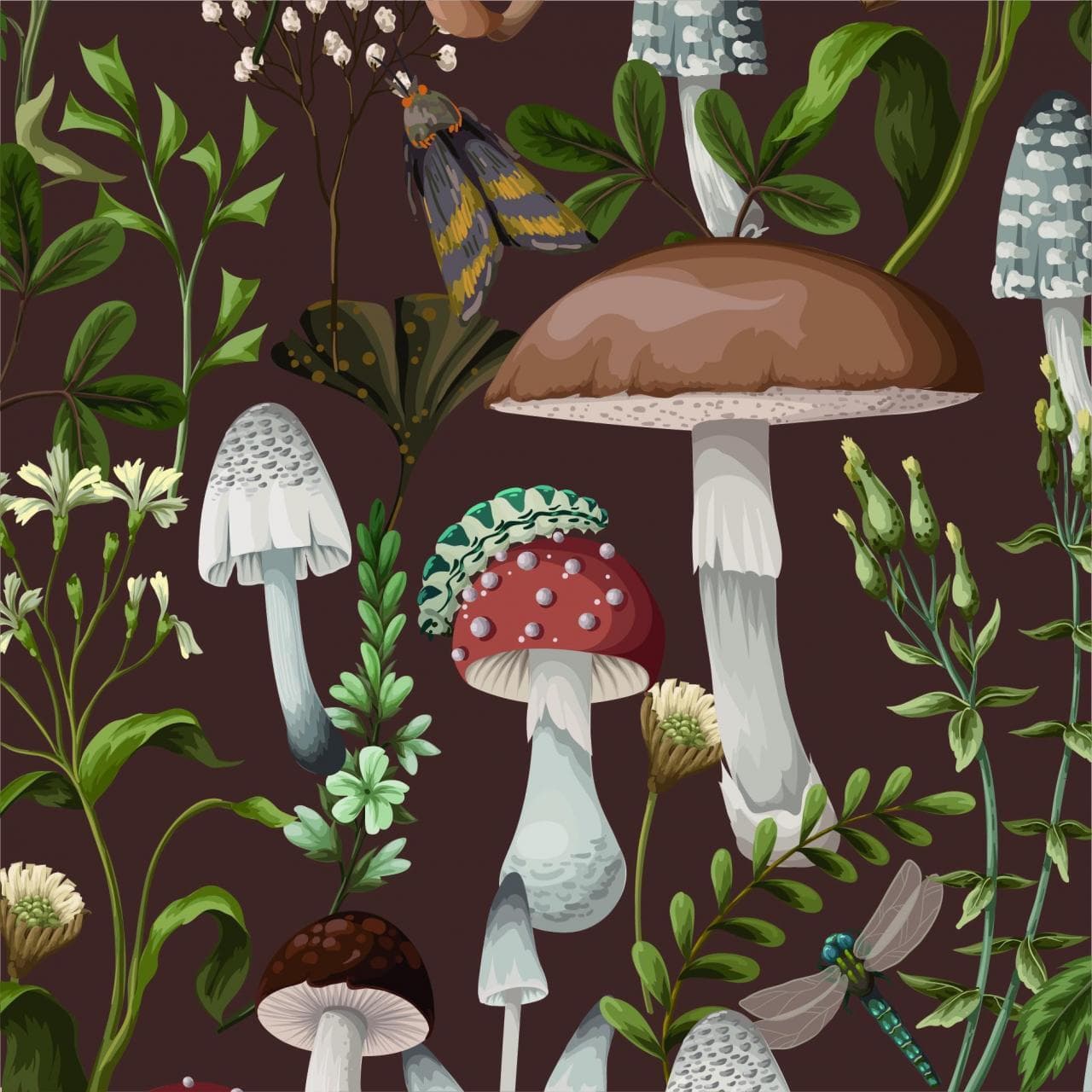 Servetter Brun Med Svamp 33X33Cm
