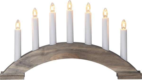 Adventsljusstake Bea Träfärgad