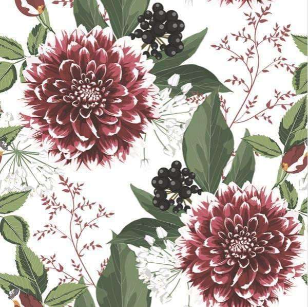 Servetter Vinröd Dahlia 33X33cm