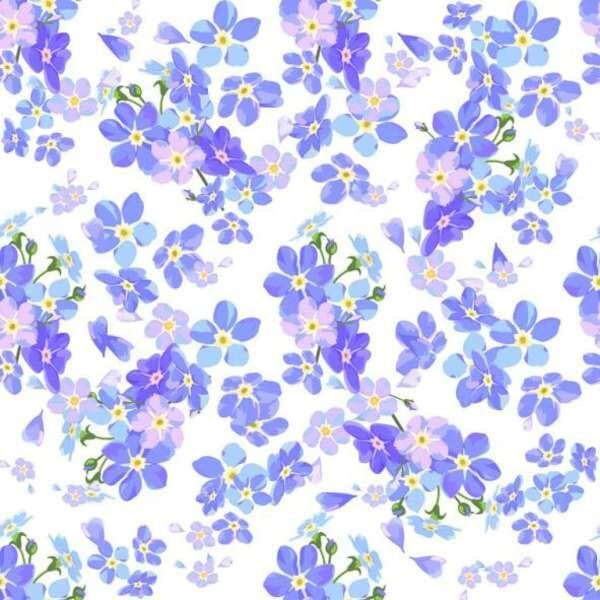 Servetter Blå Små Blommor 33X33cm