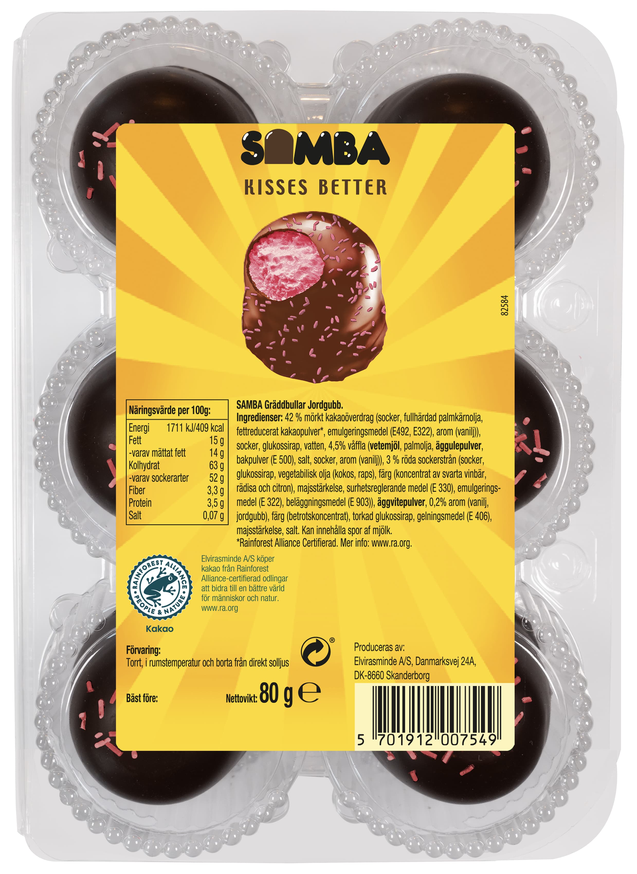 Skumtoppar Jordgubb 6-Pack