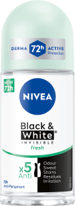 Deodorant 72h Black & White Invisible Fresh Roll On