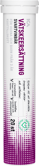 Vätskeersättning Svartvinbär brustablett