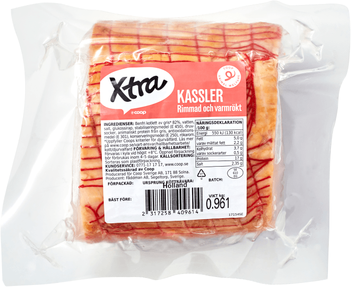 Kassler I Bit Rimmad & Varmrökt