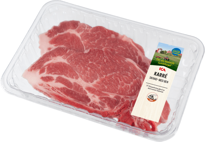 Karré med ben skivad