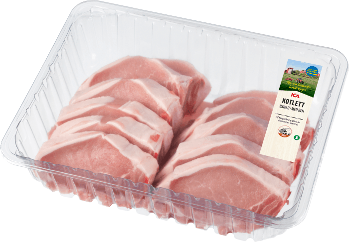 Kotlett med ben skivad