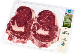 Entrecôte skivad