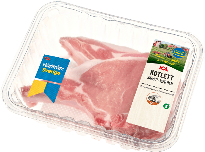 Kotletter med ben skivad