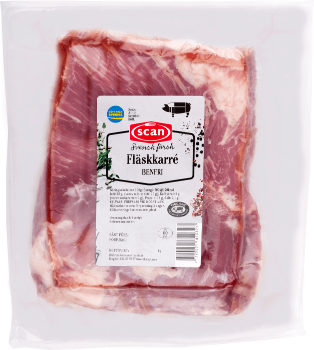 Fläskkarré benfri