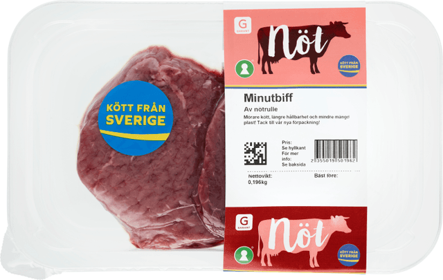 Minutbiff av Nötrulle Skivad Sverige