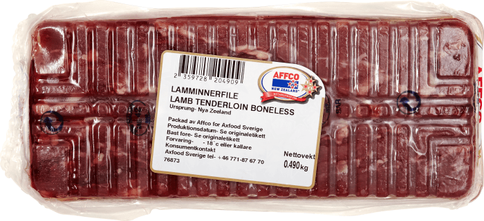 Lamminnerfilé Fryst Benfri Halal Nya Zeeland