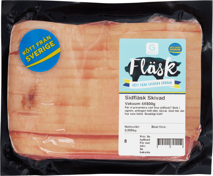 Sidfläsk Skivad Sverige