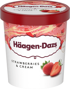 Glass Strawberries & Cream