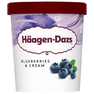 Glass Blueberries & Cream