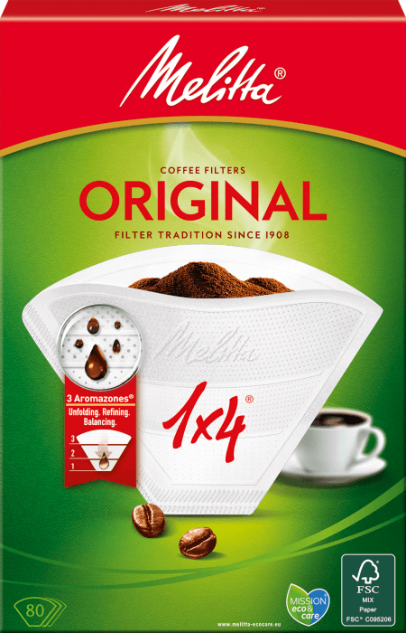 Kaffefilter 1 x 4 Vit