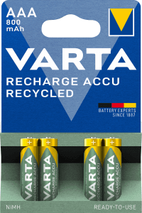 Batterier Recharge Accu Recycled AAA 4-pack