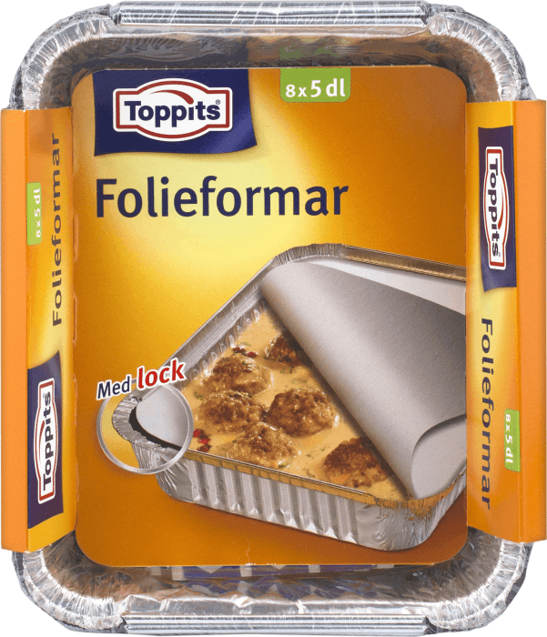 Folieformar med lock 8-p