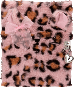 Dagbok fluffig m. hjärtlås