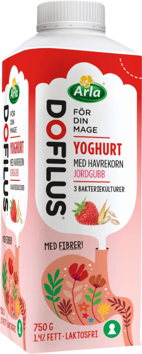 Dofilus yoghurt jordgubb&havre laktosfri ®