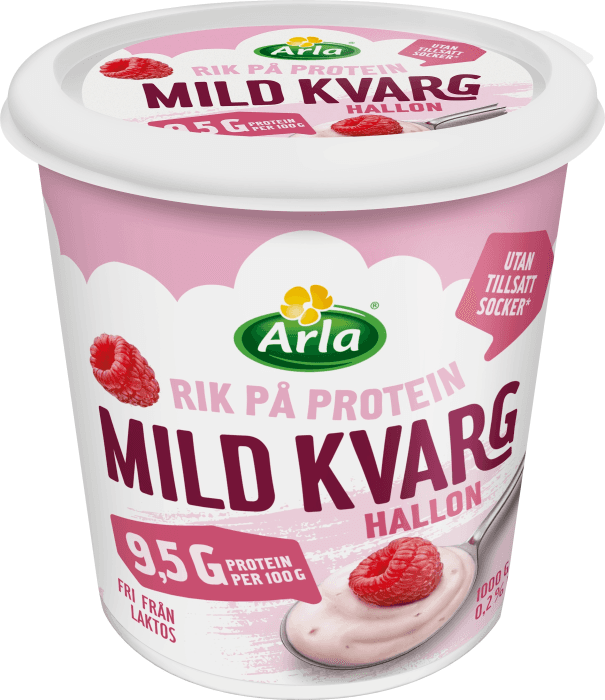 Mild Kvarg Hallon Laktosfri Utan Tillsatt Socker 0,2%