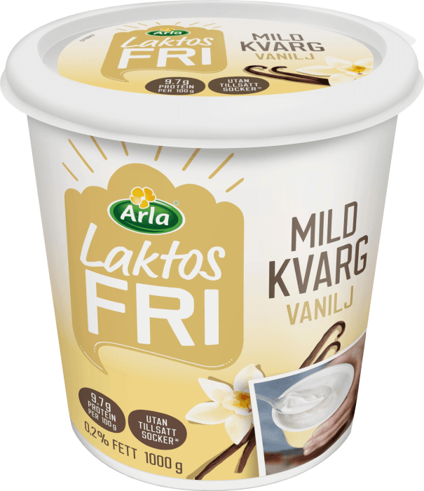 Mild Kvarg Vanilj Laktosfri Utan Tillsatt Socker 0%