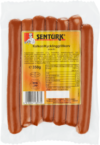 Kalkon Kycklinggrillkorv skinnfri