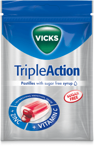 Halstablett Triple Action Sockerfri