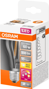 LED CL A Normal E27 60W Glow Dimmer