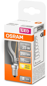 Klotlampa LED 25W E14