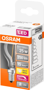 Klotlampa LED 25W E14