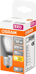 LED CL P 40 Klot E27 Matt