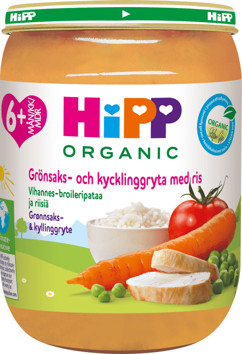 Barnmat Ris, Grönsaker & Kyckling 6 mån Eko