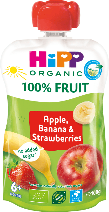 Smoothie Äpple,Banan & Jordgubb 6 mån Eko KRAV