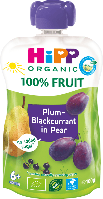 Barnmat Päron, Plommon & Svarta Vinbär 6 Mån Eko