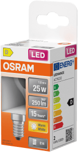 LED Klot E14 250lm (25W) Klar