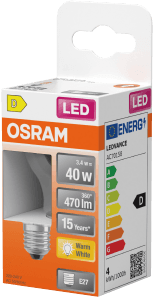 Led Cl P 40 E27 Fil