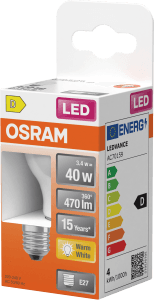 LED CL P 40 E27 Matt