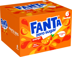 Fanta Zero Sugar Orange 6x33cl